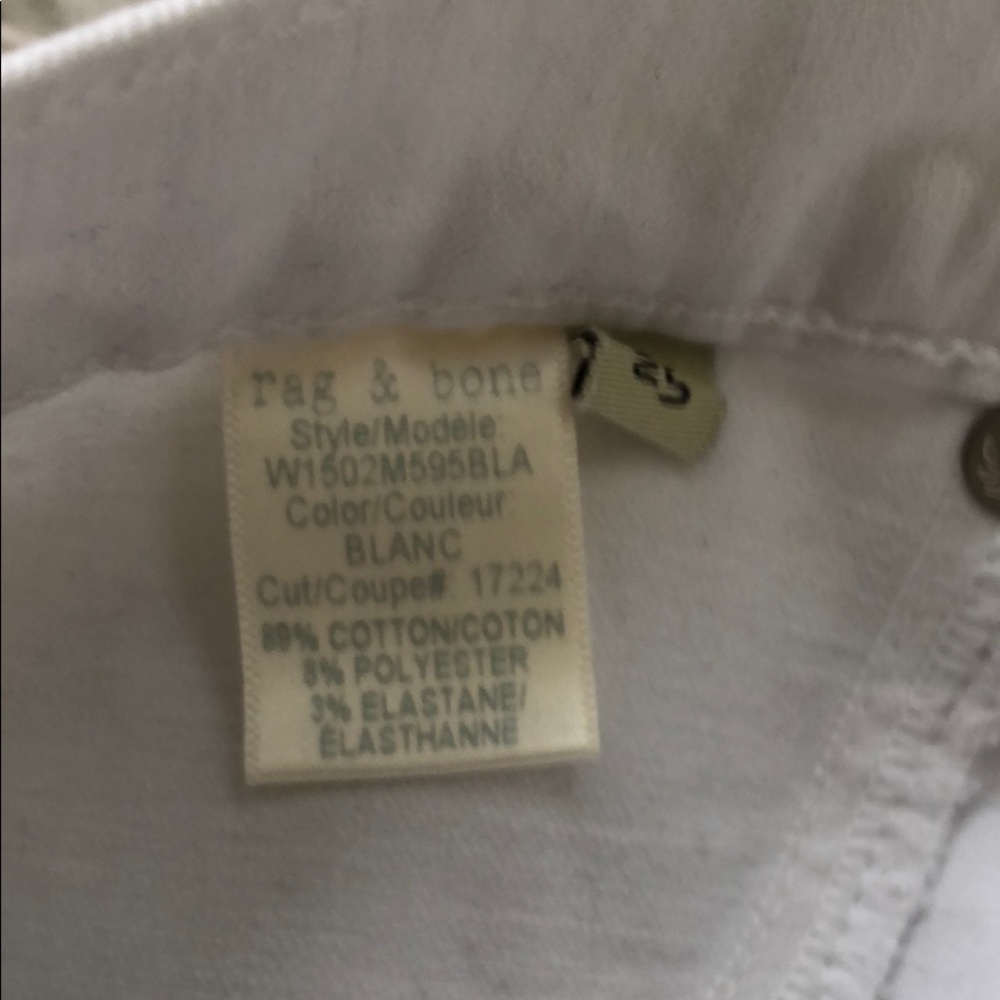 NEW • Rag & Bone • Skinny Jeans Blanc White - Picture 6 of 7